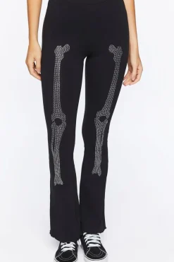 Skeleton Graphic Flare Pants