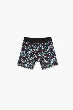 Skull & Rose Print Boxer Shorts