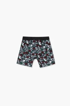 Skull & Rose Print Boxer Shorts