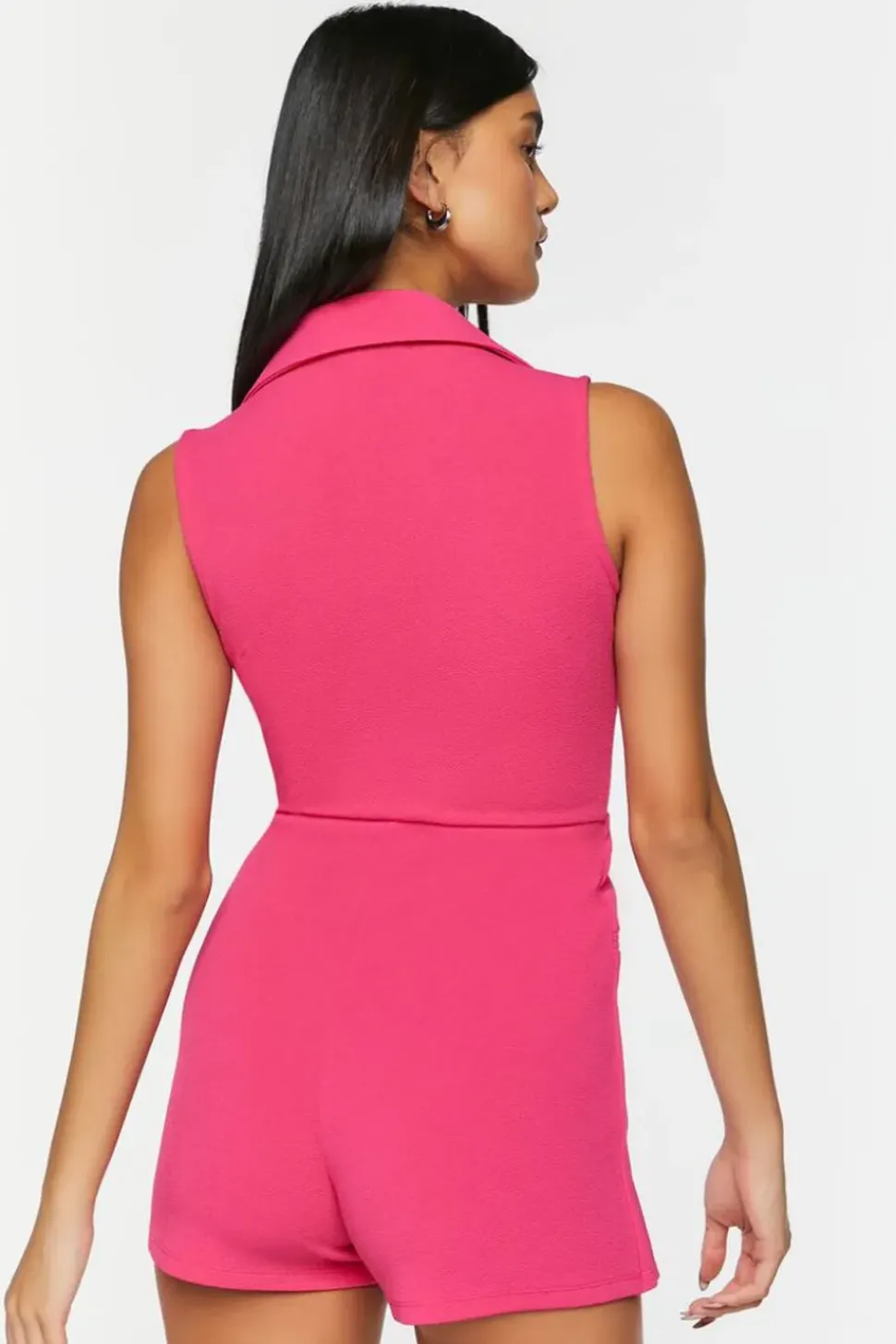 Sleeveless Double-Breasted Romper