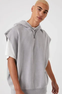 Sleeveless Drawstring Hoodie