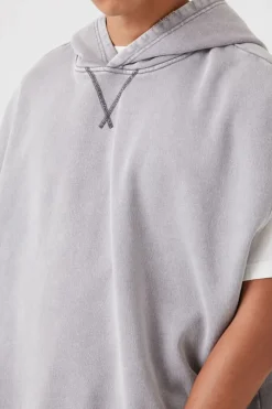 Sleeveless Drawstring Hoodie