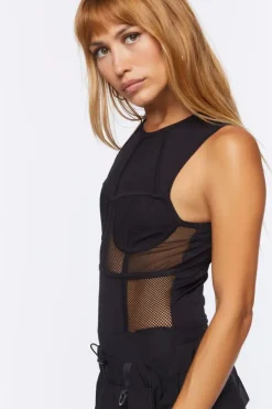 Sleeveless Mesh Bodysuit