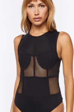 Sleeveless Mesh Bodysuit