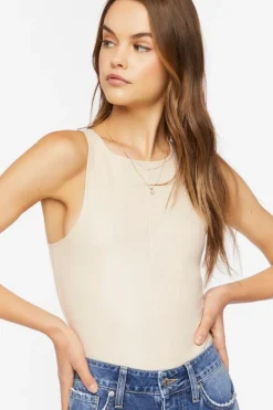 Sleeveless Round-Neck Bodysuit