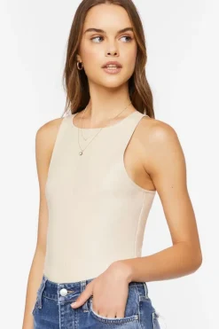 Sleeveless Round-Neck Bodysuit