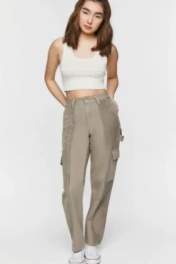 Sleeveless Sweater-Knit Crop Top