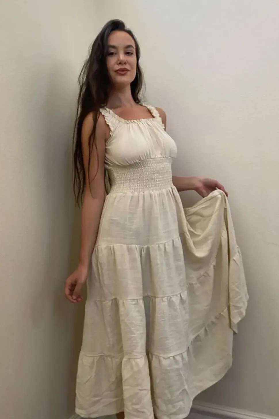 Sleeveless Tiered Midi Dress