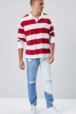 Slim-Fit Bleach Wash Jeans