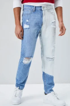 Slim-Fit Bleach Wash Jeans