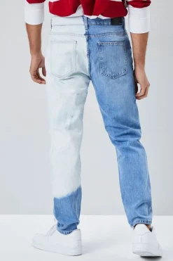 Slim-Fit Bleach Wash Jeans