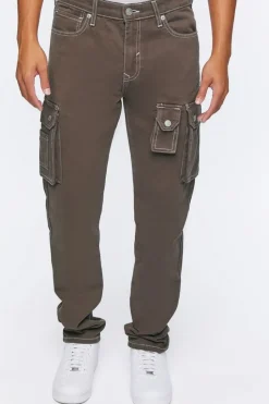 Slim-Fit Denim Cargo Pants