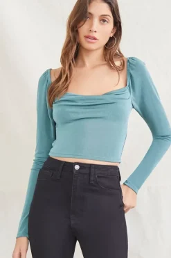 Slinky Cowl Neck Top