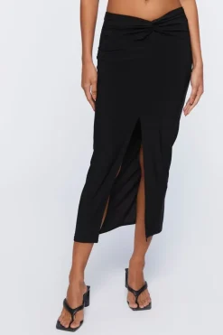 Slinky Crop Top & Midi Skirt Set
