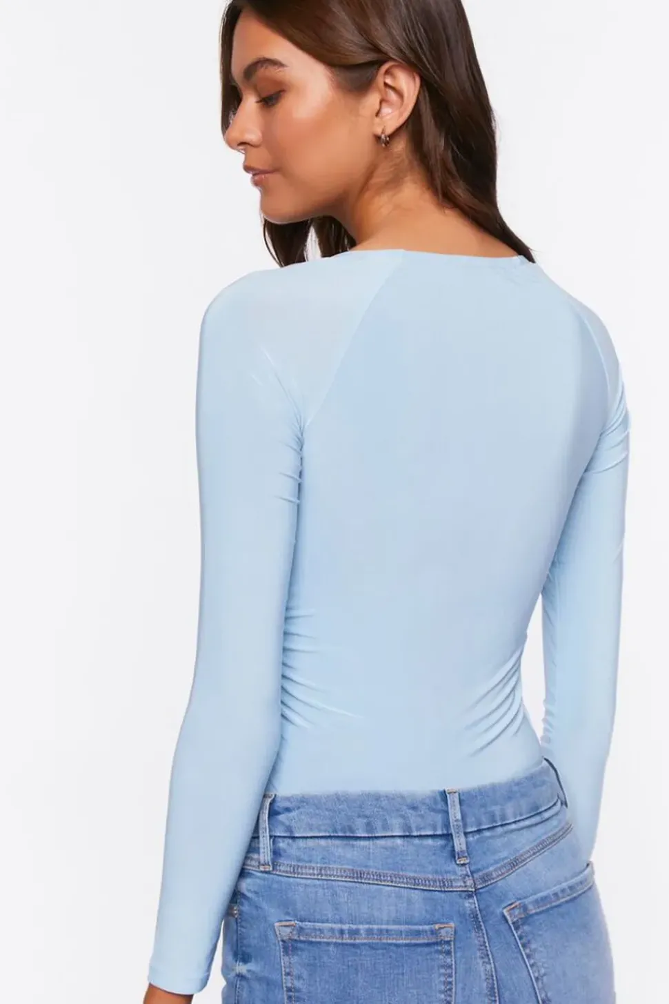 Slinky Cutout Long-Sleeve Bodysuit