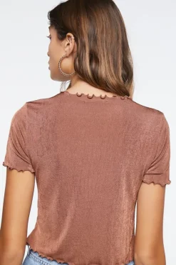 Slinky Self-Tie Crop Top