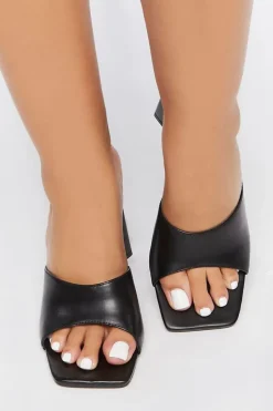 Slip-On Faux Leather Heels (Wide)