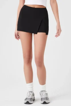 Slit A-Line Mini Skirt