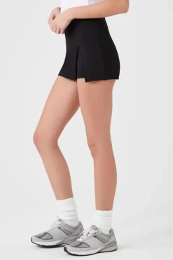 Slit A-Line Mini Skirt