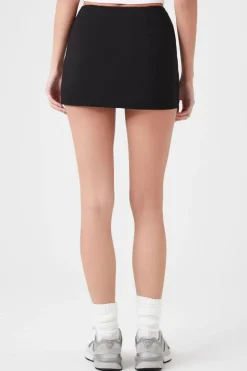 Slit A-Line Mini Skirt