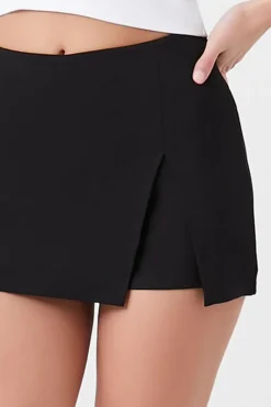 Slit A-Line Mini Skirt