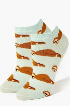 Sloth Print Ankle Socks
