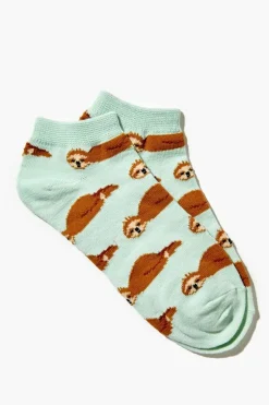 Sloth Print Ankle Socks