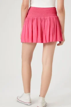 Smocked A-Line Mini Skirt