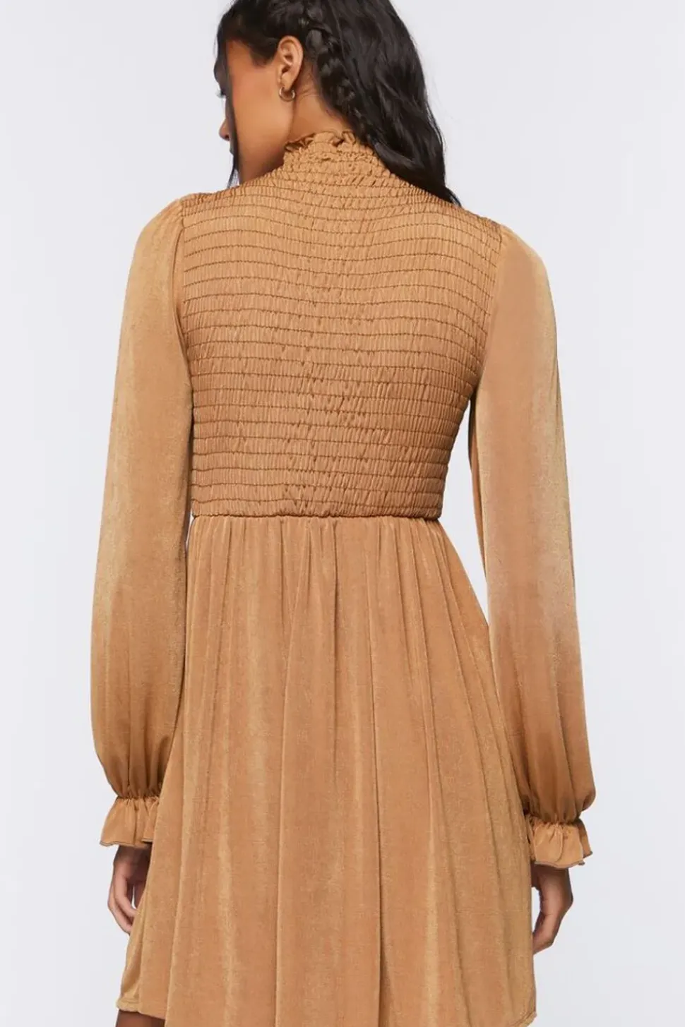 Smocked Babydoll Mini Dress