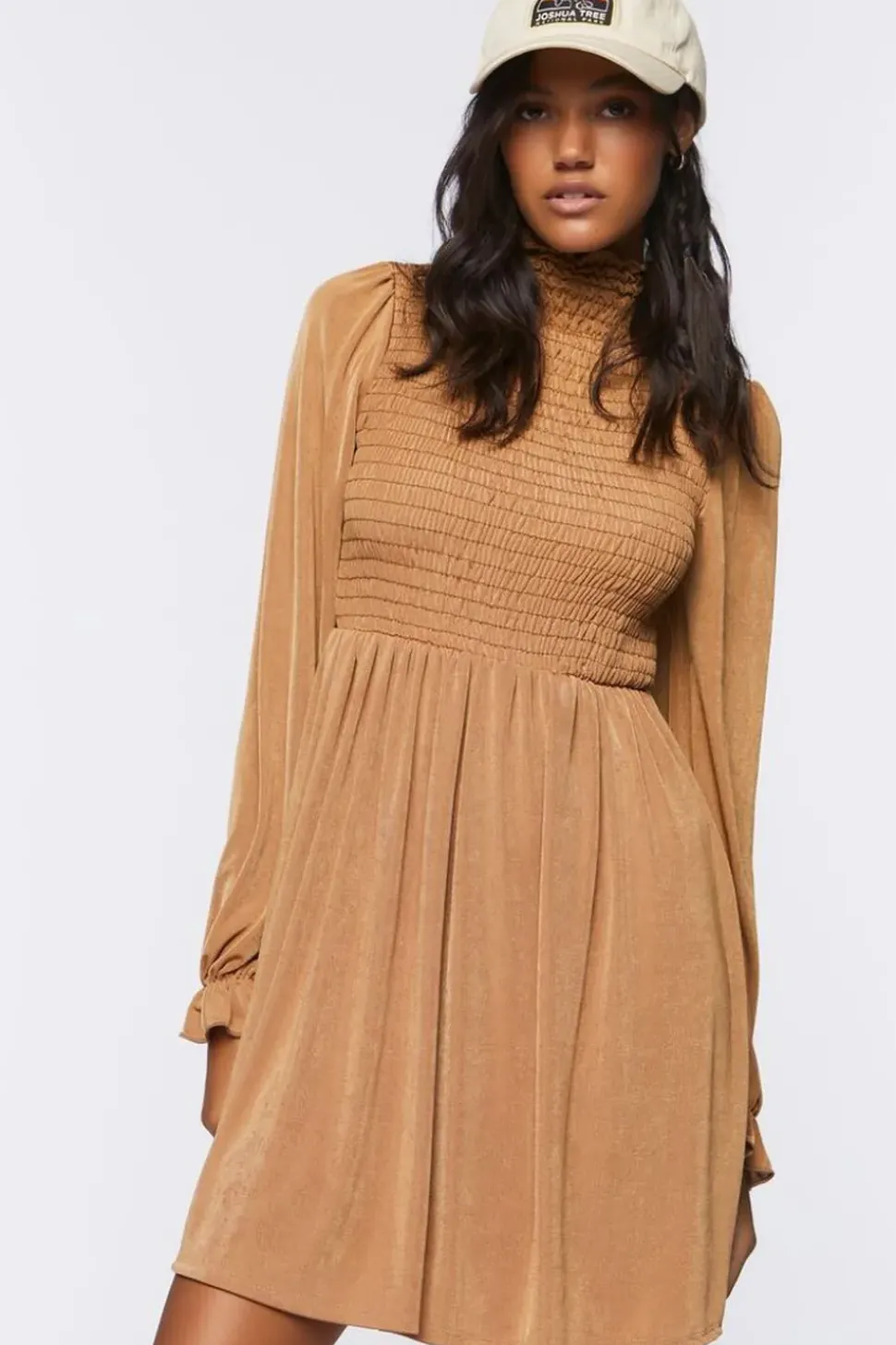 Smocked Babydoll Mini Dress
