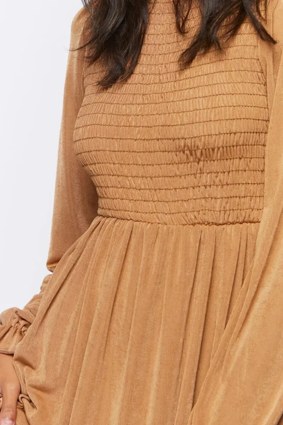 Smocked Babydoll Mini Dress