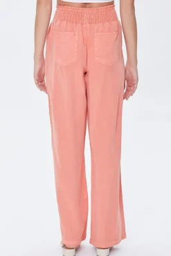 Smocked Chambray Pants