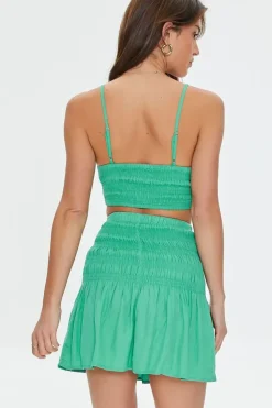 Smocked Cropped Cami & Skirt Set