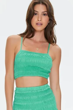 Smocked Cropped Cami & Skirt Set