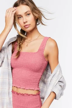 Smocked Crop Top