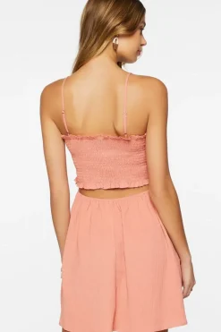 Smocked Cutout Mini Dress