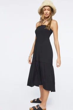 Smocked Halter Midi Dress