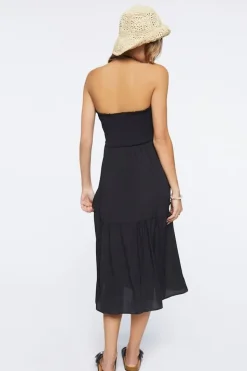Smocked Halter Midi Dress