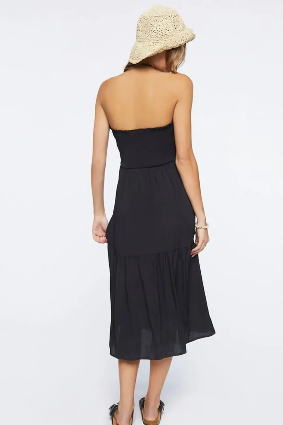 Smocked Halter Midi Dress