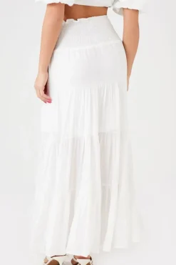 Smocked Maxi Peasant Skirt