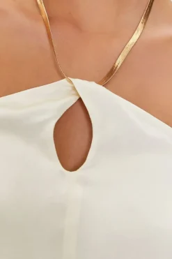 Snake Chain Halter Crop Top