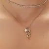 Snake & Cross Pendant Necklace Set