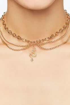 Snake Pendant Choker Necklace