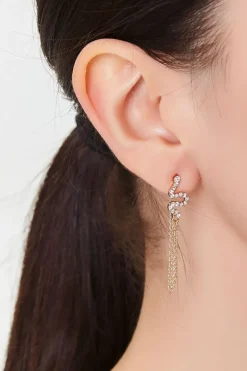 Snake Pendant Drop Earrings
