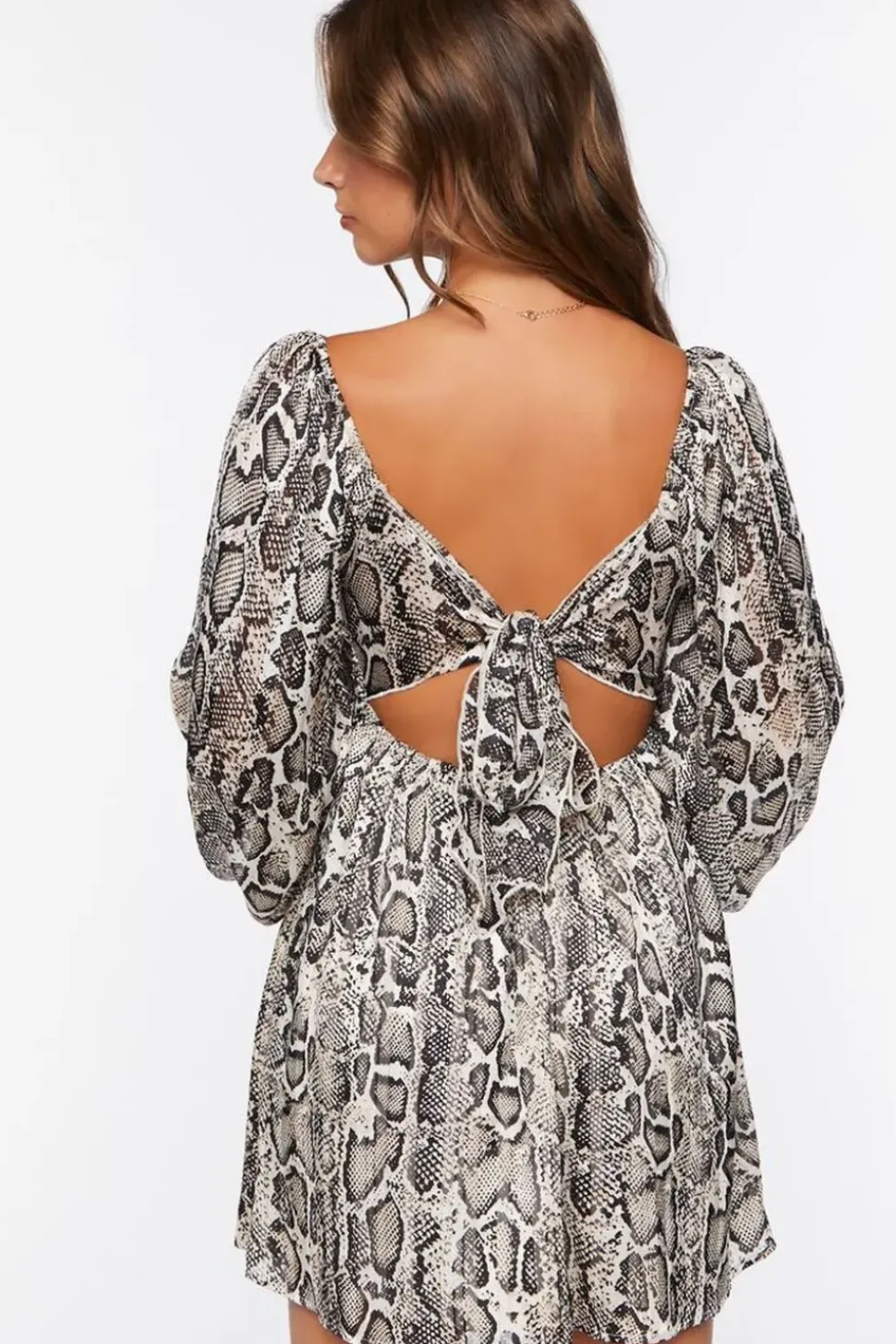 Snake Print Mini Dress