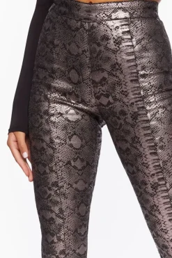 Snake Print Stretch Jeans