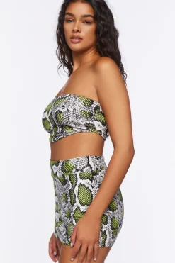 Snakeskin Tube Top & Skirt Set