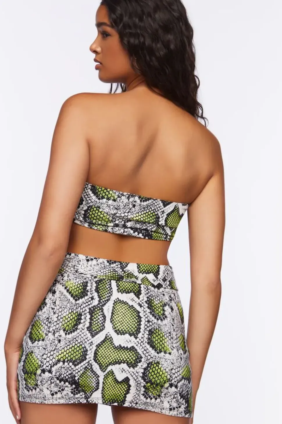 Snakeskin Tube Top & Skirt Set
