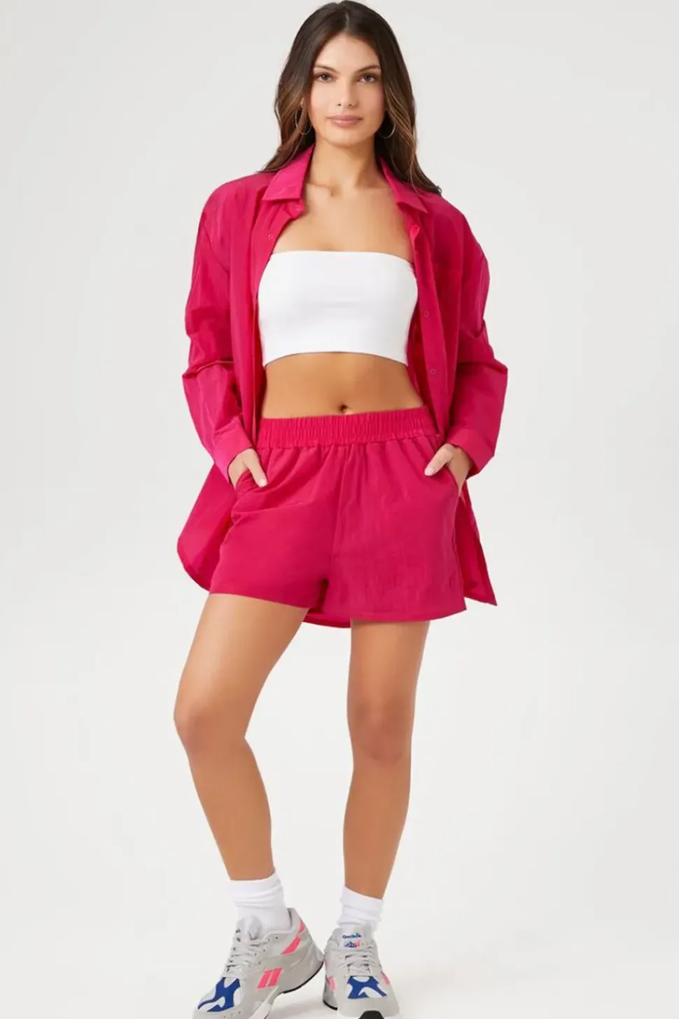 Snap Button-Front Shacket