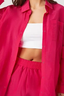 Snap Button-Front Shacket